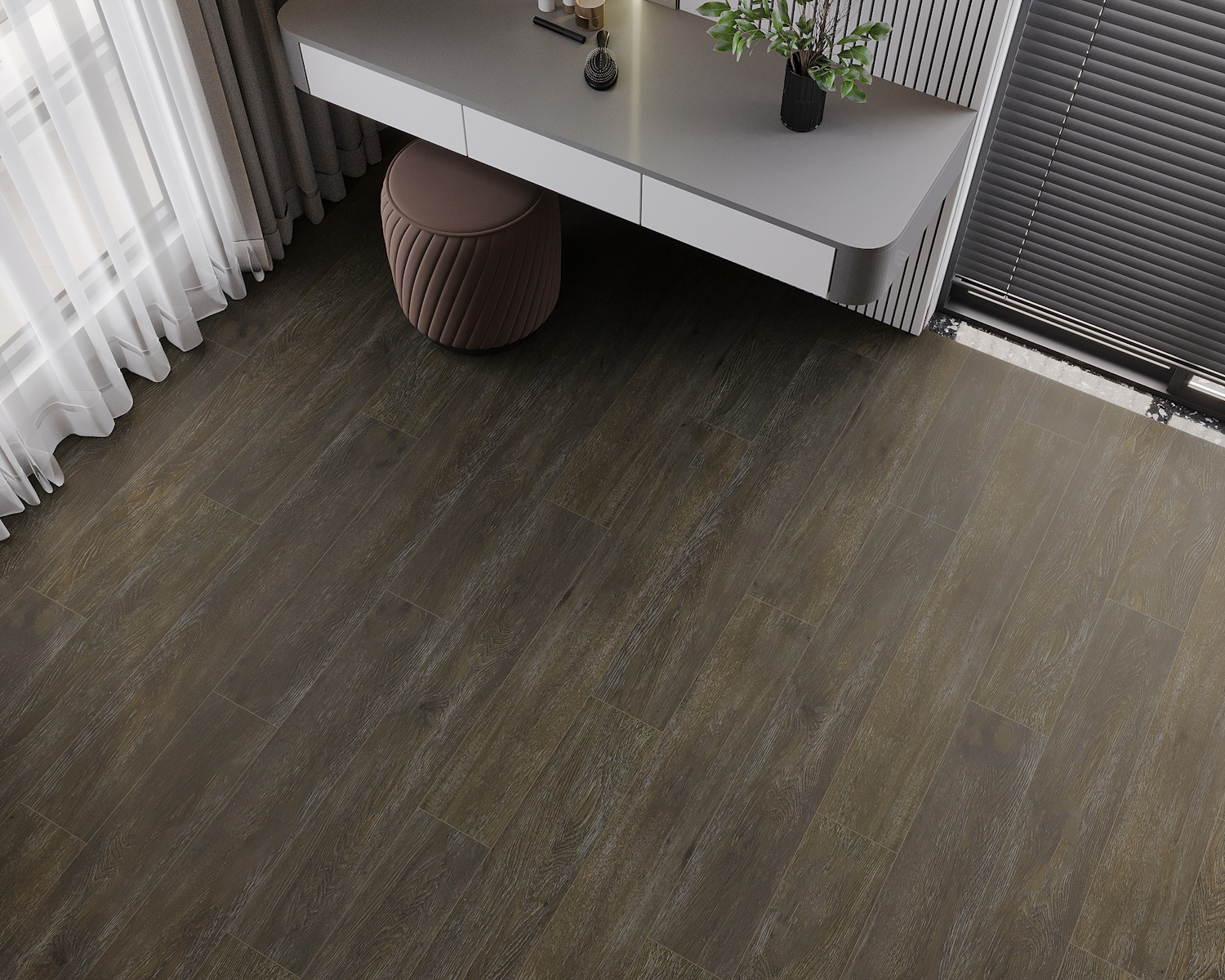 Кварцвиниловый SPC ламинат Art East Art Stone Force Дуб Велес ASF 50-08 1220×184×5 фото в интерьере